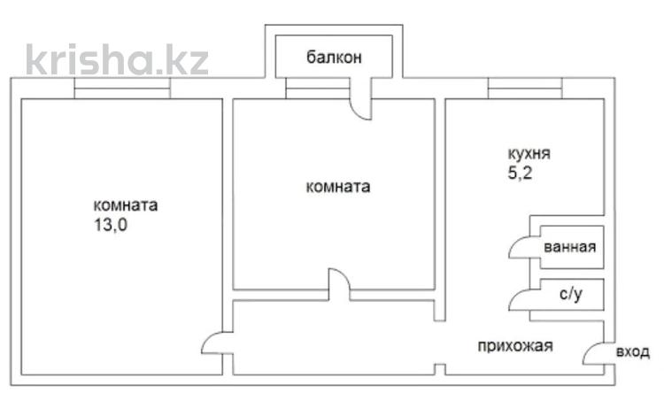 2-комнатная квартира, 46 м², 2/2 этаж, Сатпаева 20 — Акимата за 2.4 млн 〒 в Горняцком — фото 3