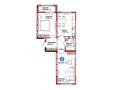 2-комнатная квартира · 60.25 м², Е 103 5 за ~ 26 млн 〒 в Астане, Нура р-н — фото 2