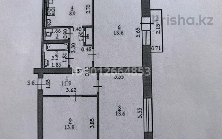 3-комнатная квартира · 77 м² · 4/4 этаж, Старый город 51 — рядом остановка парк им Пушкина за 24 млн ₸ в Актобе — фото 2