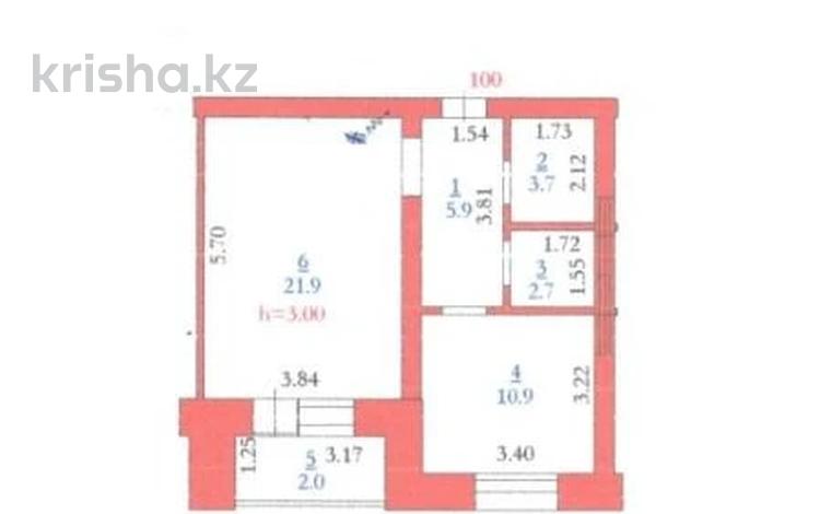 1-комнатная квартира, 47 м², 8/9 этаж, мкр. Батыс-2, Мустафы Шокая за 14.4 млн 〒 в Актобе, мкр. Батыс-2 — фото 2