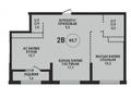 2-бөлмелі пәтер · 60.7 м² · 6/16 қабат, Каныша Сатпаева 90/55Б, бағасы: ~ 50.3 млн ₸ в Алматы, Бостандыкский р-н — фото 2
