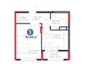 1-бөлмелі пәтер · 36.94 м², Е 354 5, бағасы: ~ 36.1 млн ₸ в Астане, Есильский р-н — фото 3