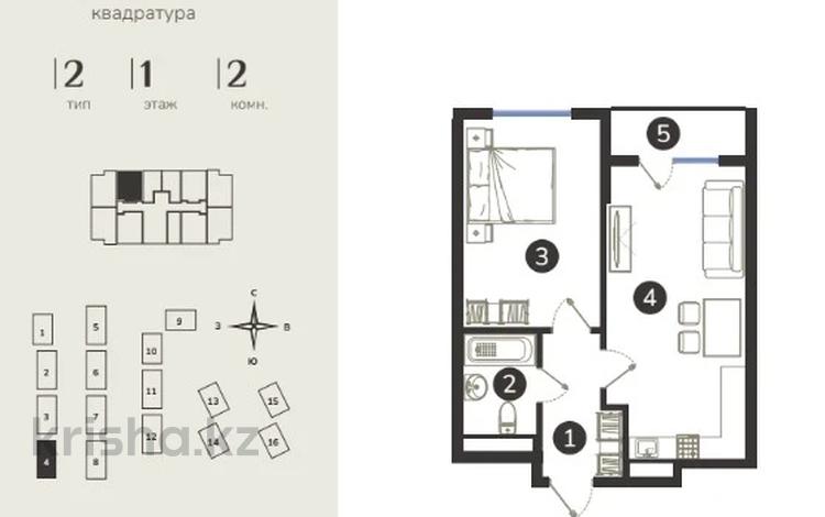 1-бөлмелі пәтер · 46.5 м² · 6/7 қабат, Естай 39/3 4 — Алатауская трасса и улица Бухтарминская, бағасы: 21 млн ₸ в Алматы, Медеуский р-н — фото 26