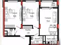 3-комнатная квартира · 74 м² · 6/9 этаж, Толеби 25/1 — Проспект Туран за ~ 28.9 млн ₸ в Астане, Нура р-н — фото 3