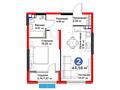 2-бөлмелі пәтер · 44.79 м², Бауыржана Момышулы 11/14а, бағасы: ~ 34 млн ₸ в Алматы, Алатауский р-н — фото 3