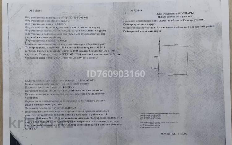 Участок · 4 га, Трасса Алматы-Хоргос за 90 млн ₸ в Алматинской обл. — фото 2