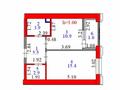 1-комнатная квартира · 40.2 м² · 8/9 этаж, Култегин 4 за 32 млн ₸ в Астане, Нура р-н — фото 7