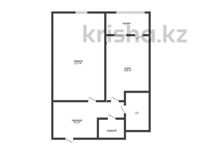 1-комнатная квартира · 54.8 м² · 4/9 этаж, Абая 101 за 36.9 млн ₸ в Костанае