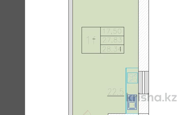 1-комнатная квартира, 28.34 м², 2/16 этаж, Ауэзова 2А за ~ 16.4 млн 〒 в Алматы, Алмалинский р-н — фото 6
