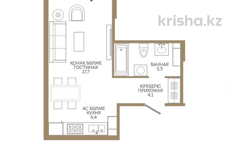 1-бөлмелі пәтер · 35.5 м² · 3/9 қабат, Петрозаводская — БЕЗ КОМИССИИ!!!, бағасы: ~ 16.9 млн ₸ в Алматы, Турксибский р-н — фото 2