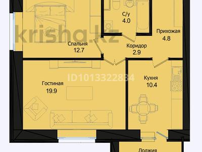 2-бөлмелі пәтер · 56.6 м² · 3/9 қабат, Розы Баглановой 23, бағасы: 28.9 млн ₸ в Астане, Нура р-н