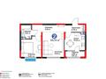 2-бөлмелі пәтер · 55.14 м² · 4/6 қабат, Бауыржана Момышулы 11/14а, бағасы: 38 млн ₸ в Алматы, Алатауский р-н