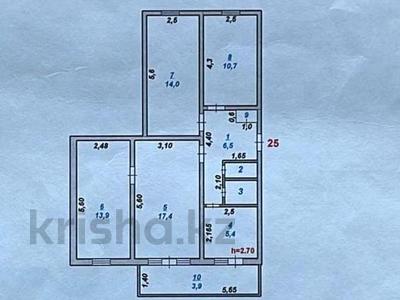 4-комнатная квартира, 76 м², 4/5 этаж, 18-й микрорайон, 18-й микрорайон 44 — Рыскулова за 28.7 млн 〒 в Шымкенте, Енбекшинский р-н