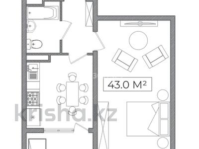 1-комнатная квартира, 43 м², 5/9 этаж, мкр Кайрат, ​24-я улица 1/1а за 17.9 млн 〒 в Алматы, Турксибский р-н