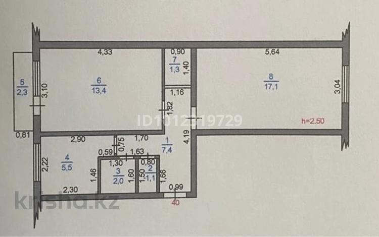 1-бөлмелі пәтер · 47.8 м², Военный городок 1 159, бағасы: 15 млн ₸ в Ушарале — фото 2