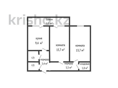 2-бөлмелі пәтер, 56 м², 2/5 қабат, Ильяса Есенберлина 8, бағасы: 20.5 млн 〒 в Усть-Каменогорске