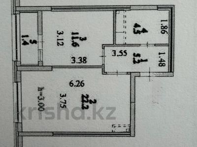2-комнатная квартира · 45 м² · 7/16 этаж, Е 882 7 — Вдоль Набережки за 25 млн ₸ в Астане, Нура р-н