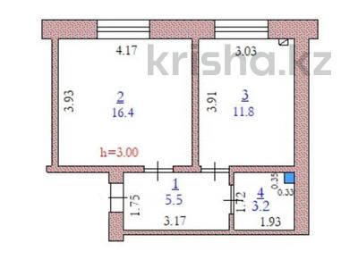 1-комнатная квартира · 38 м² · 2/2 этаж, авиатор за 9.7 млн 〒 в Актобе, мкр Авиатор