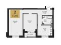 2-комнатная квартира · 73.06 м², Улица Чингиз Айтматов, 63 за ~ 32.1 млн ₸ в Астане, Нура р-н — фото 3