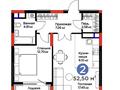 2-бөлмелі пәтер · 52.5 м² · 8/17 қабат, Хусейн бен Талал 37, бағасы: 44.9 млн ₸ в Астане, Есильский р-н