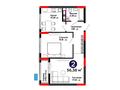 2-комнатная квартира · 56.38 м² · 14/14 этаж, Бухар жырау 31/1 за ~ 48.5 млн ₸ в Астане, Есильский р-н — фото 3