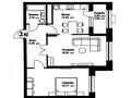 2-бөлмелі пәтер · 60.69 м² · 4/9 қабат, Нажимеденова 29 — Улы дала, бағасы: 26 млн ₸ в Астане, Алматы р-н — фото 6