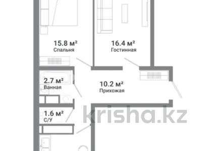 2-комнатная квартира, 57 м², 3/9 этаж, Райымбек батыра 275 за 26 млн 〒 в 