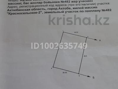 Участок · 10 соток, Красносельское2 482 за 1.8 млн 〒 в Беккул баба