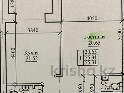 1-комнатная квартира, 55 м², 4/5 этаж, Мангилик ел за 14.5 млн 〒 в Актобе
