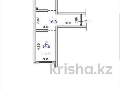 2-комнатная квартира · 46 м² · 3/9 этаж, мкр Кайрат, Сыбызгы за 23 млн ₸ в Алматы, Турксибский р-н