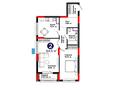2-комнатная квартира · 64.5 м² · 3/9 этаж, Е-321 6/2 за ~ 43.3 млн ₸ в Астане, Есильский р-н — фото 3