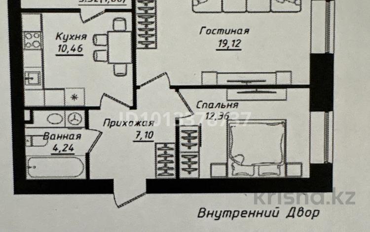 2-бөлмелі пәтер · 55 м² · 2/12 қабат, Жумекен Нажимеденов 5 — Нажимеденова Азербаева, бағасы: 32.9 млн ₸ в Астане, Сарайшык р-н — фото 2