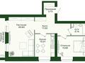 2-комнатная квартира · 68.6 м² · 2/9 этаж, Шамши Калдаяков 60Б, 60А за 34.5 млн ₸ в Астане, Сарайшык р-н