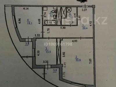 2-бөлмелі пәтер · 103.2 м² · 14/22 қабат, Шамши Калдаяков 11, бағасы: 45 млн ₸ в Астане, Сарайшык р-н
