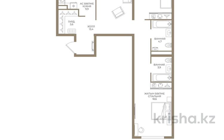 3-бөлмелі пәтер · 88.7 м² · 3/9 қабат, Ботагөз 5 — КОМИССИЮ С ПОКУПАТЕЛЯ НЕ БЕРЕМ️️ЦЕНА СО СКИДКОЙ, бағасы: ~ 50.8 млн ₸ в Алматы, Алатауский р-н — фото 2