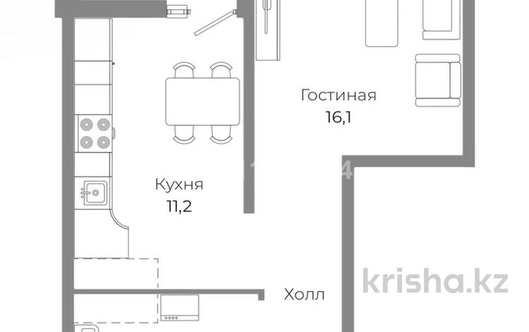 1-бөлмелі пәтер · 41 м² · 11/20 қабат, Казыбек би 19а, бағасы: 23 млн ₸ в Астане, Нура р-н — фото 2