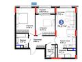 3-бөлмелі пәтер · 74.27 м² · 4/12 қабат, Турар Рыскулов 18/1, бағасы: 57 млн ₸ в Астане, Есильский р-н