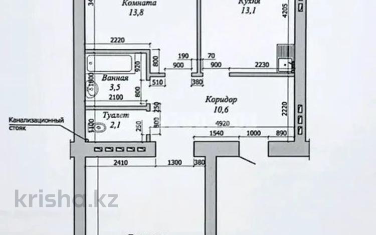 2-комнатная квартира, 72 м², 8/9 этаж, мкр. Алтын орда, Молдагулова 66г за 23.6 млн 〒 в Актобе, мкр. Алтын орда — фото 2