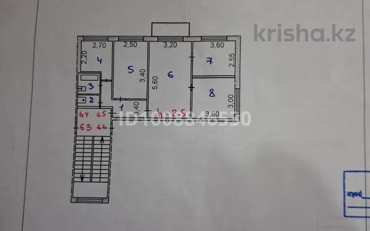 4-бөлмелі пәтер · 63 м² · 4/5 қабат, Ердена 189, бағасы: 20 млн ₸ в Сатпаев — фото 2