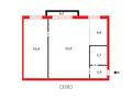 2-бөлмелі пәтер · 44.7 м² · 3/5 қабат, Жаңа қала ш/а., Назарбаева 23, бағасы: 19.5 млн ₸ в Караганде, Казыбек би р-н — фото 13