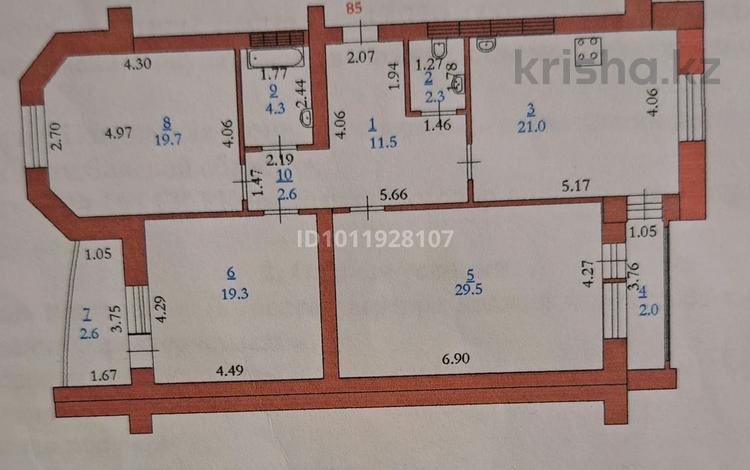 3-комнатная квартира · 115 м² · 3/5 этаж, Мкр. Алтын орда 8к3 за 53 млн ₸ в Актобе — фото 2