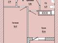 1-комнатная квартира · 41.61 м² · 4/9 этаж, Береке 15 за ~ 17.1 млн ₸ в Костанае