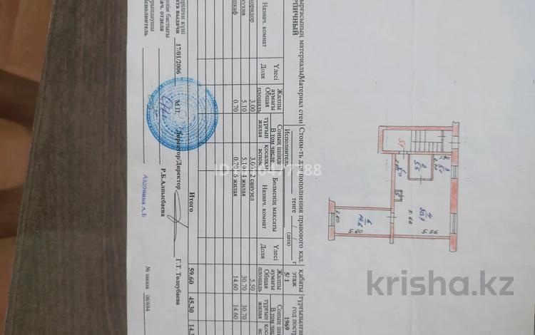 2-бөлмелі пәтер · 60 м² · 1/5 қабат, Мауленова 10/7 — Крывой магазин, бағасы: 20.5 млн ₸ в Костанае — фото 2