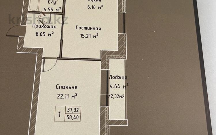 2-бөлмелі пәтер, 58 м², 4/9 қабат, Байтурсынова 70/1 — блок 2, бағасы: 15.3 млн 〒 в Кокшетау — фото 2