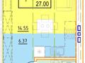 1-комнатная квартира · 27 м² · 2/6 этаж, Микрорайон Береке, Микрорайон Береке ? за 12.9 млн ₸ в Костанае