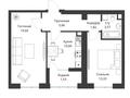 2-бөлмелі пәтер, 55.61 м², Култегин 4, бағасы: ~ 26.4 млн 〒 в Астане, Нура р-н — фото 2