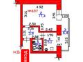 1-бөлмелі пәтер · 34.9 м² · 4/5 қабат, мкр Каргалы, Рауан 9, бағасы: 22.7 млн ₸ в Алматы, Наурызбайский р-н — фото 17