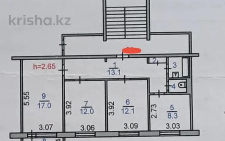 3-комнатная квартира, 68 м², 5/6 этаж, 7 микрорайон 2