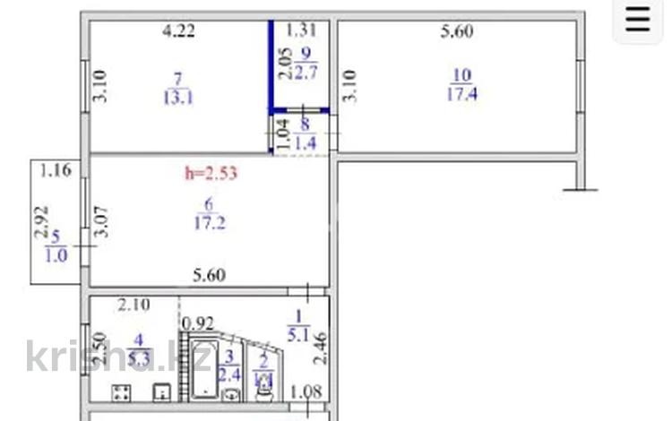 3-бөлмелі пәтер · 65.7 м² · 4/5 қабат, Макатаева — Валиханова, бағасы: 39 млн ₸ в Алматы, Медеуский р-н — фото 2