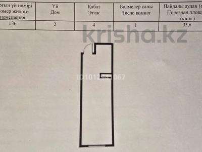 1-комнатная квартира · 33.6 м² · 4/6 этаж, Ахметова 45А за 15 млн ₸ в Алматы